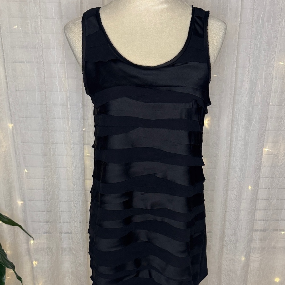LOFT Midnight Black Layered Mini Dress